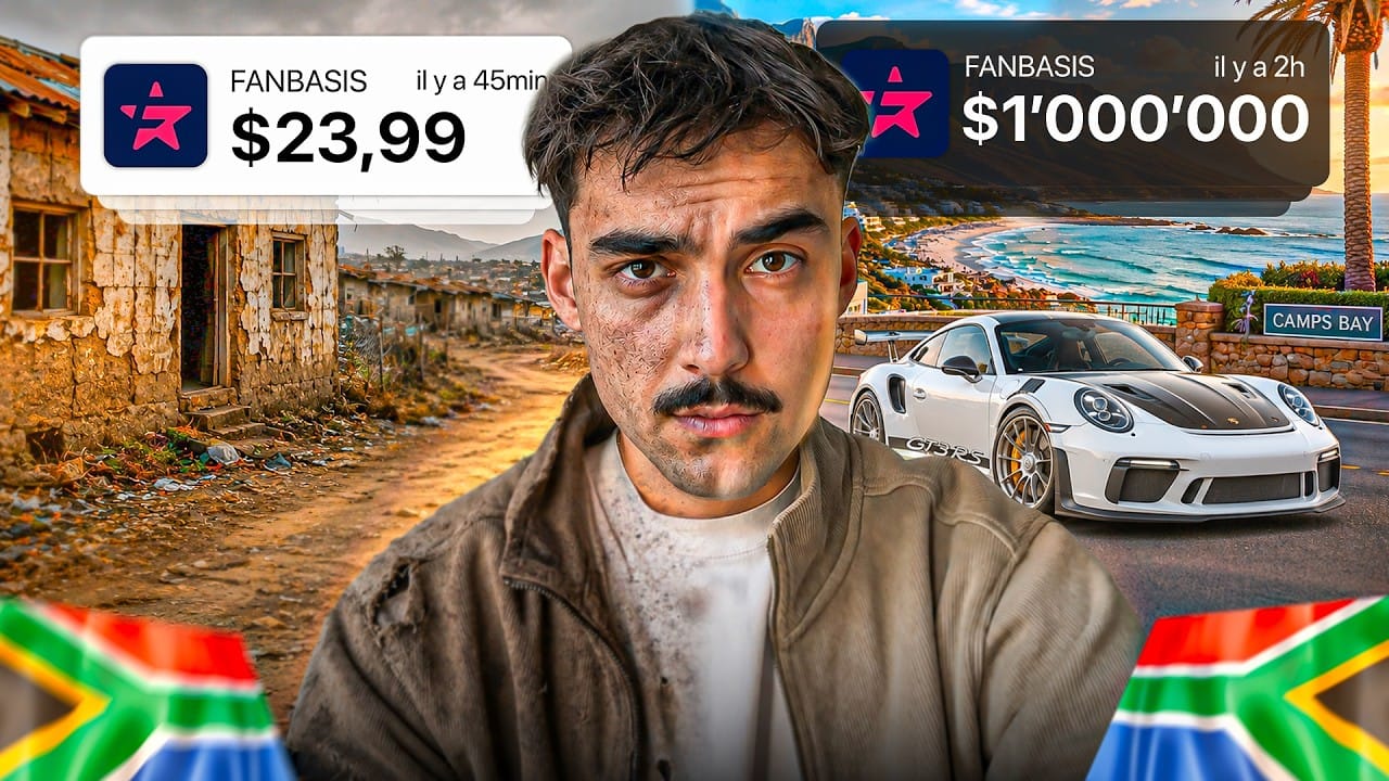 Miniature de l’article : d’une rue délabrée à une Porsche à Camps Bay, avec des notifications de ventes de 23,99 $ et de 1 000 000 $